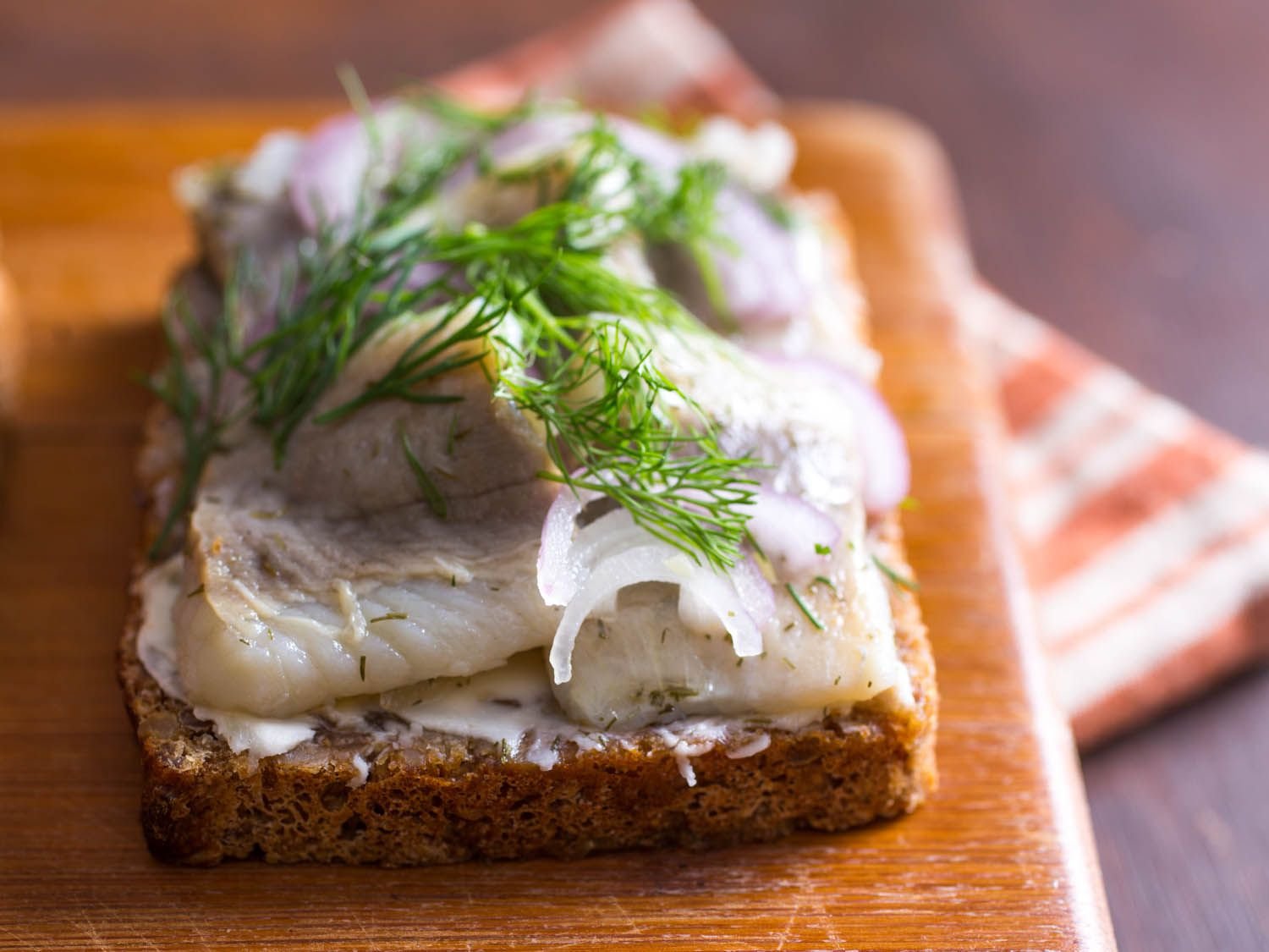 Pickled Herring Smørrebrød (Danish Open-Faced Sandwich) Recipe