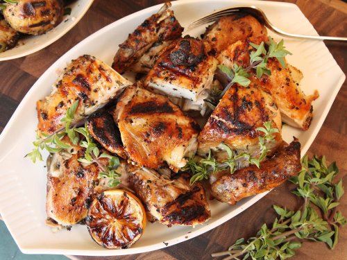 Greek-Style Grilled Chicken With Oregano, Garlic, Lemon, and Olive Oil Recipe