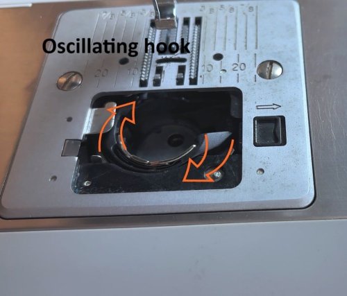 What do you do when the hook assemby of your sewing machine get stuck?