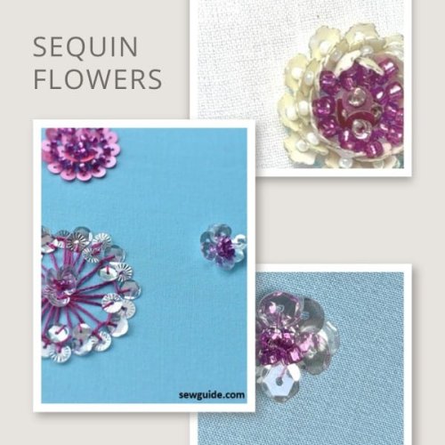 5 easy to stitch Sequin flowers (with video)