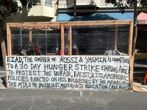 Valencia Street Shop Owner Declares Hunger Strike Over Bike Lane With Gloriously Rambling Graffiti Message