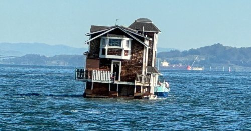 Why was a house floating in the middle of San Francisco Bay?