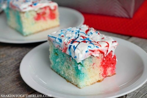 Red, White, & Blue Poke Cake