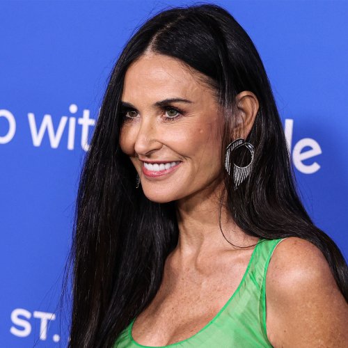 Demi Moore Reminds Fans She Hasn't Aged A Day In A Slinky Green Dress And Chic Fur Coat For The Fashion Trust Awards