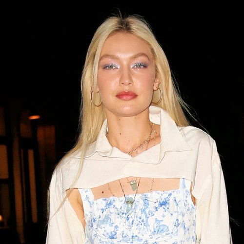 Gigi Hadid Just Paired A One Piece Swimsuit With Low Rise Khakis—and It Looks Surprisingly Sexy 