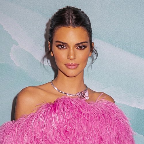 Kendall Jenner Bares Her Tight Abs In A Low Cut Silk Maxi Skirt And A Feathered Capelet Flipboard