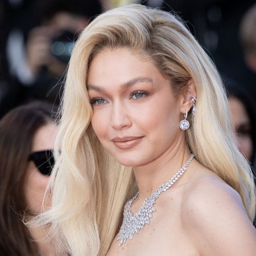 Gigi Hadid Is A Bombshell In A Nude Zac Posen Fishtail Gown At Cannes—Fans Are Saying It Looks Just Like A Dress Her Sister Wore