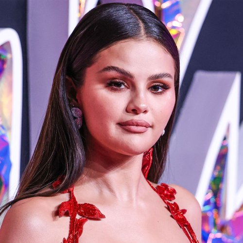 Selena Gomez Glows In A Bubblegum Pink Dress For Rare Beauty's Latest Product Launch