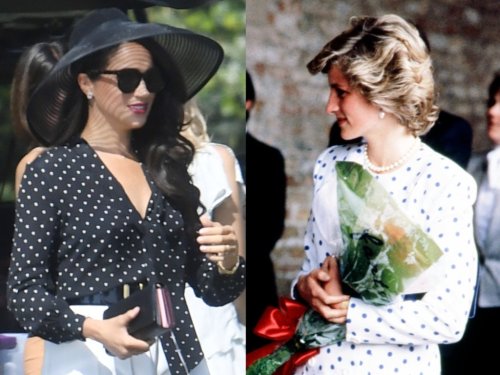 Meghan Markle Wore This Princess Diana-Inspired Polka Dot Blouse Over the Weekend — & We Found the Perfect Dupe