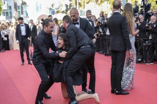 “Stop Raping Us”: Topless Woman’s Ukraine Protest At Cannes Red Carpet 2022