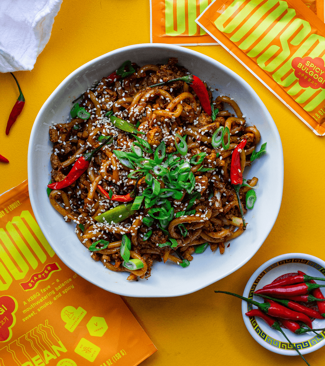 Vegan Spicy Bulgogi Noodles Recipe
