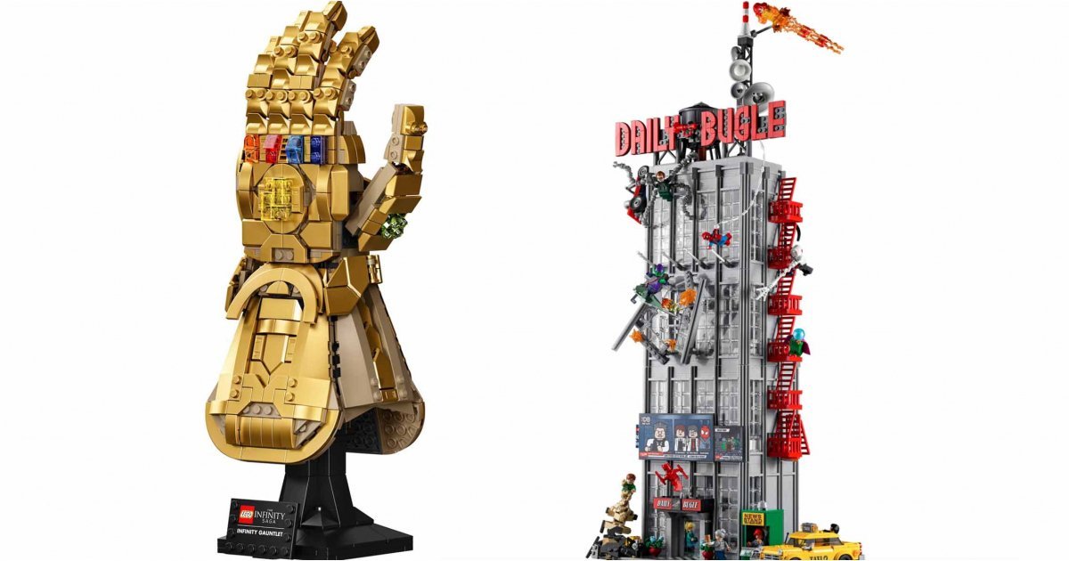 This LEGO Infinity Gauntlet and Daily Bugle are the stuff of geek dreams