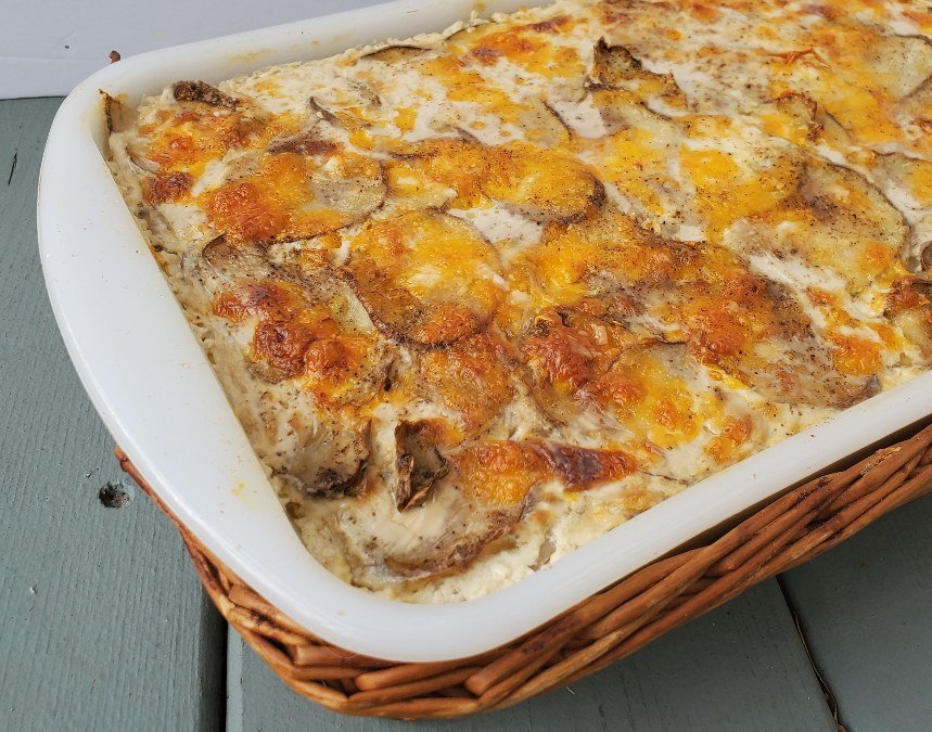 Delicious and Simple Cheesy Scalloped Potatoes (Gluten Free)