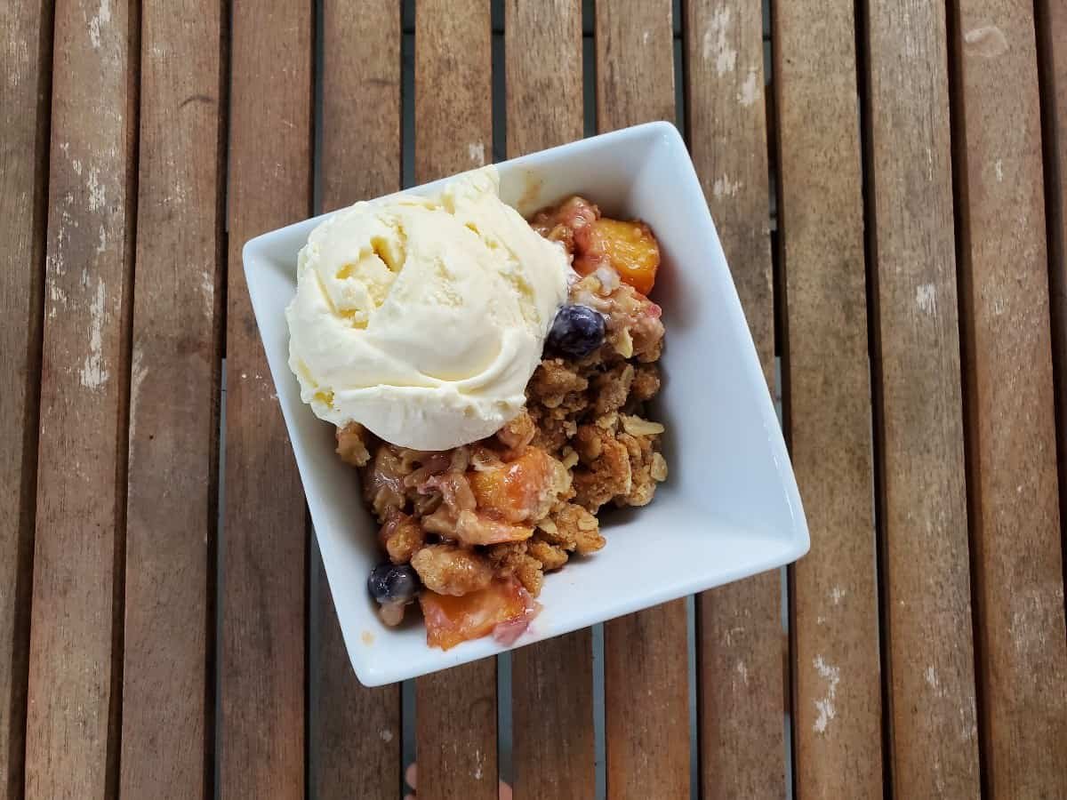 Blueberry Peach Crisp And EASY Dessert Recipe (Summer or Not)