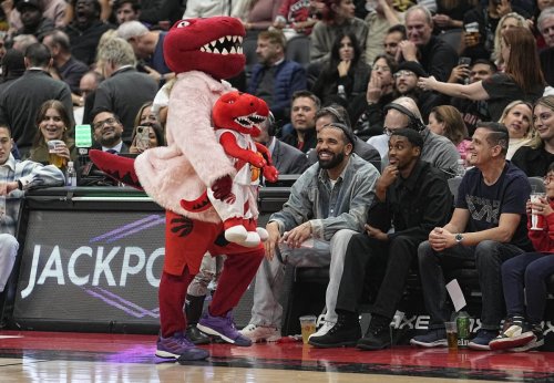 Drake's Teddy Bear Coat at Raptors Game Comes in at Staggering Price
