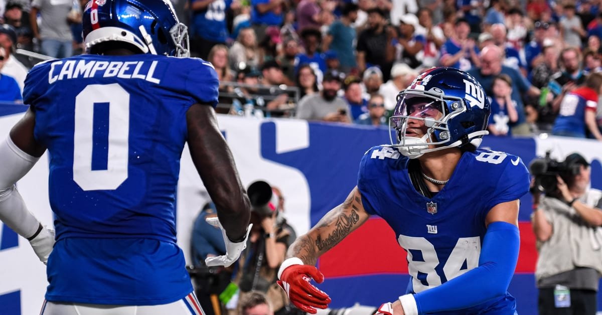 Giants rookie receiver Jalin Hyatt switches the number on his