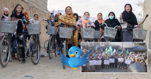لڑکیوں کے سائیکل چلانے کے خلاف جماعت اسلامی کا مظاہرہ