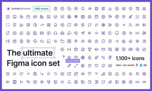 Untitled UI Icons : une bibliothèque avec plus de 1 100 icônes gratuites pour Figma !