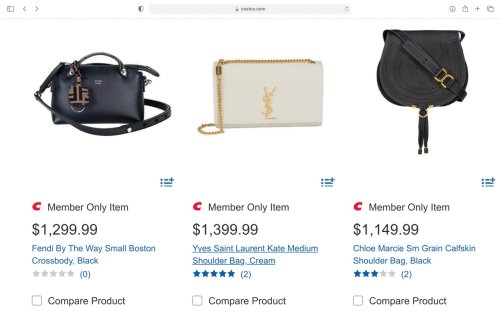 Gucci at Costco? Check out some of the surprising designer finds on the wholesaler’s website.