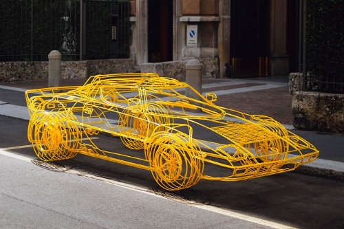 An Incredible 1:1 Scale Lancia Stratos HF Sculpture By Benedict Radcliffe