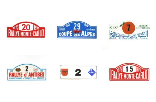 22 Genuine Historic Rally Plates - All For Sale With Prices From £150 to £250