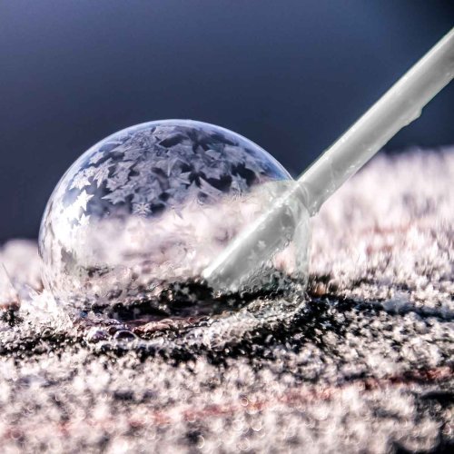 Gefrorene Seifenblasen fotografieren – ein Erfahrungsbericht