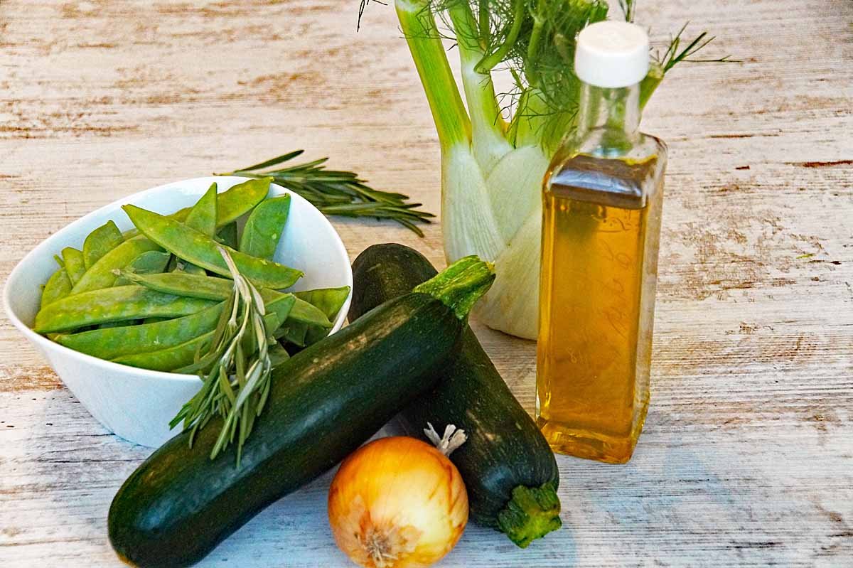 Mediterrane Zucchini – Fenchel Gemüsepfanne