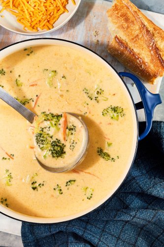 The Copycat Broccoli Cheddar Soup I’m Making on Repeat This Fall