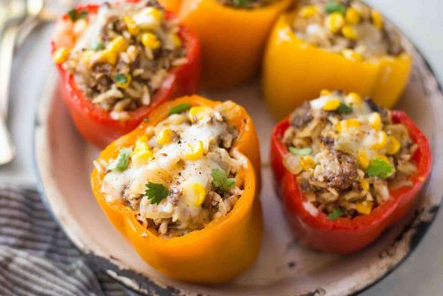 It takes Just 15 Minutes to Prep Slow Cooker Cajun-Spiced Stuffed Peppers