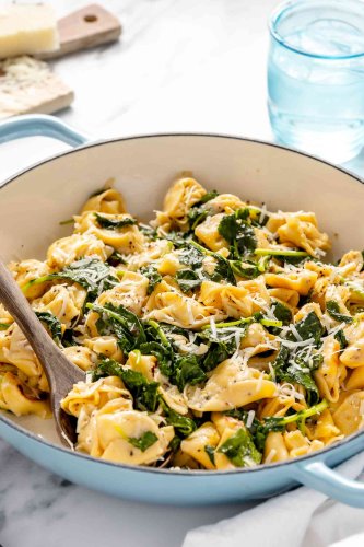 A Skillet Tortellini With Greens That Comes Together in One Pan? Sign Me Up!
