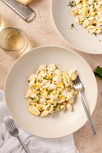 Quick and Easy Fresh Corn Pasta! Who Doesn't Love That?