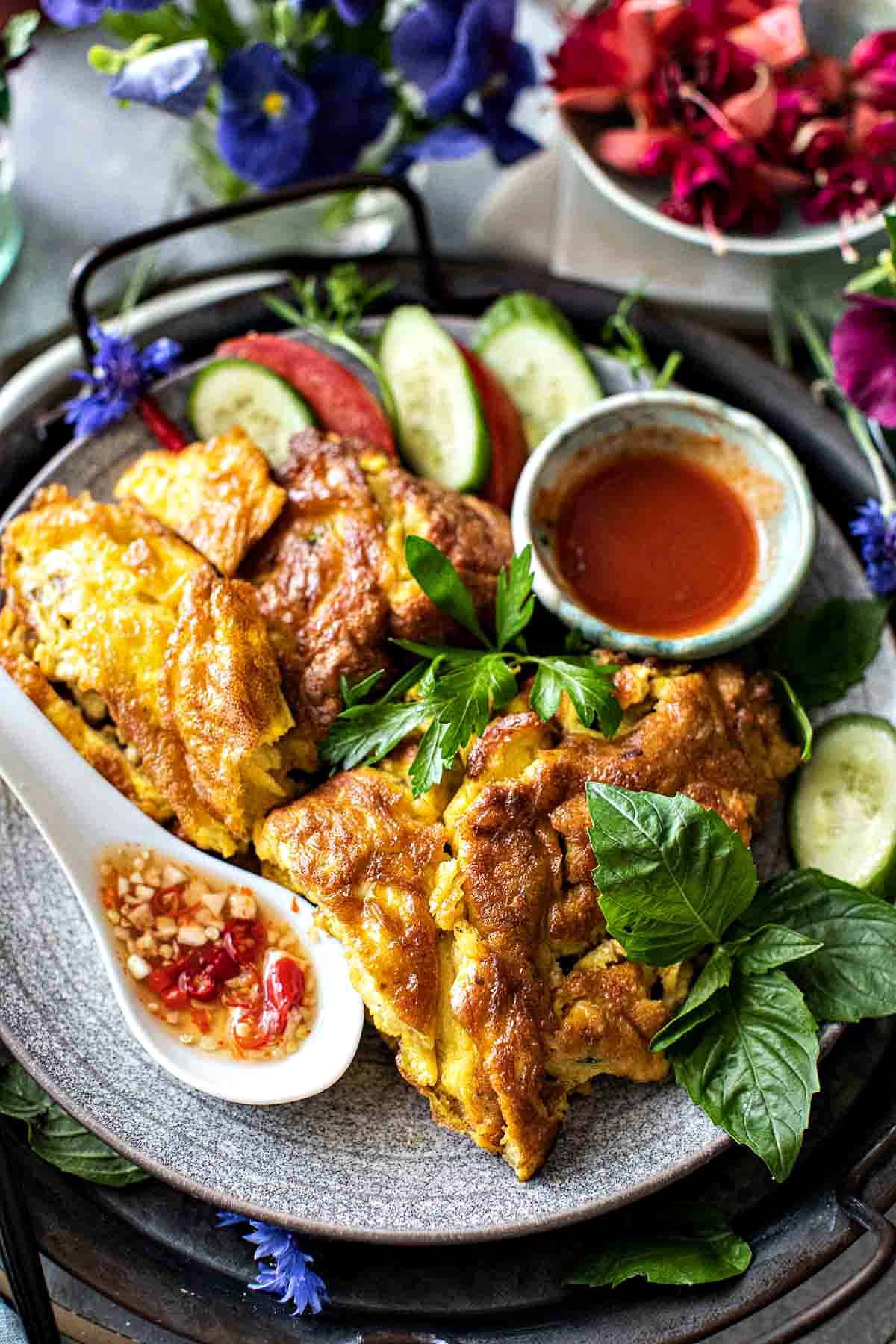 Thai Pork Omelette (Kai Jeow Moo Sap)