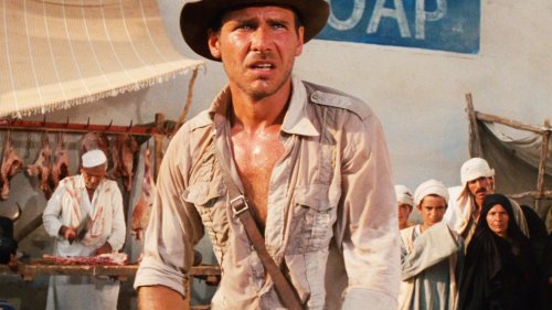 A Classic Raiders Of The Lost Ark Moment Was Improvised By Harrison Ford For A Gross Reason - SlashFilm