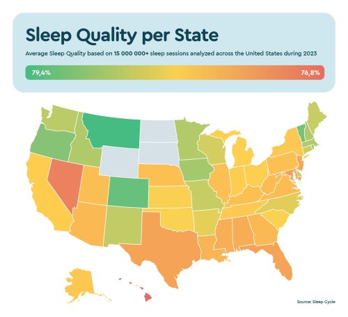 Sleep Quality Mapped Across America. Here’s Which States Are Sleeping the Best—and Worst.