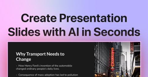 create presentations slides with ai in seconds