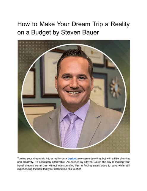 How to Make Your Dream Trip a Reality on a Budget