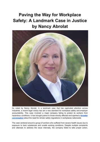 Paving the Way for Workplace Safety_ A Landmark Case in Justice by Nancy Abrolat.pdf