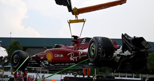 Charles Leclerc is unhurt after crashing in the second practice for the Mexican GP - F1 THE BOOK