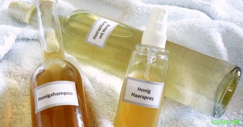 3 x Honigwasser: mildes Shampoo, Spülung und Hairstyling