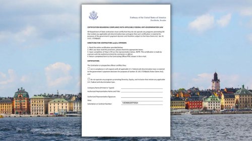 Stockholm officials refused to comply with US Embassy's request regarding Trump's anti-DEI policies