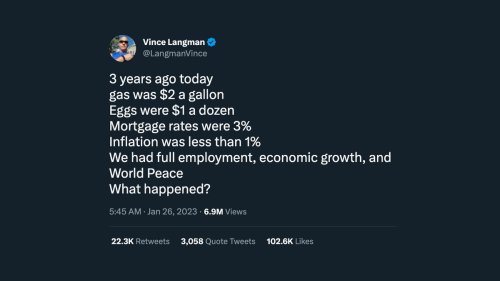 Tweet Purports To Compare Egg and Gas Prices with January 2020