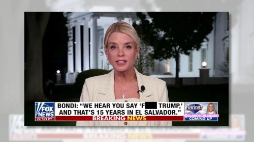 Supposed Fox News chyron of AG Pam Bondi announcing 15 years in prison for anti-Trump speech is fake