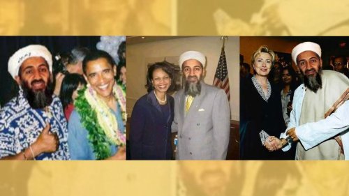 Pics Show Bin Laden Posing with Obama, Condoleezza Rice and Hillary Clinton?
