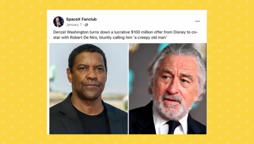 Did Denzel Washington Turn Down $100M Disney Offer to Work With Robert De Niro?