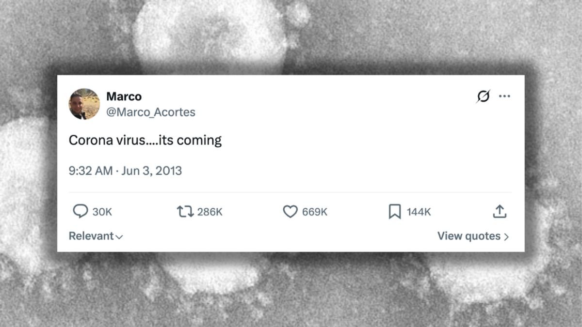 Why 2013 coronavirus warning on X likely wasn't the prophecy people claim it is