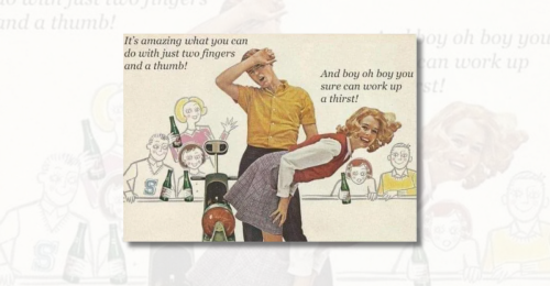 Is Suggestive 'Two Fingers and a Thumb' 7-Up Ad From 1960s Real?