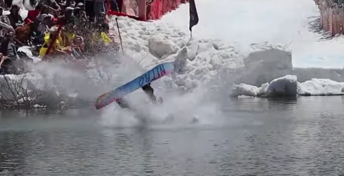 Look: Skiers, Snowboarders Get Wrecked At The World's Oldest Pond Skim