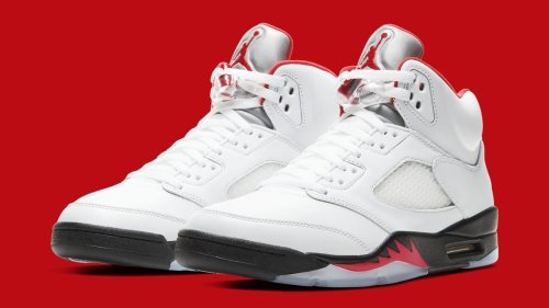 The 'Fire Red' Air Jordan 5 Has An Official Release Date