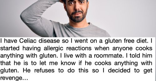Man asks if he's wrong to get revenge on roommate for ignoring allergy.