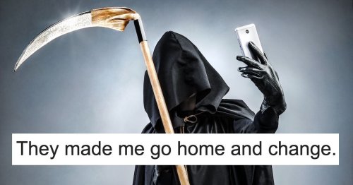 Woman asks if she was wrong for wearing Grim Reaper costume to brother's wedding.